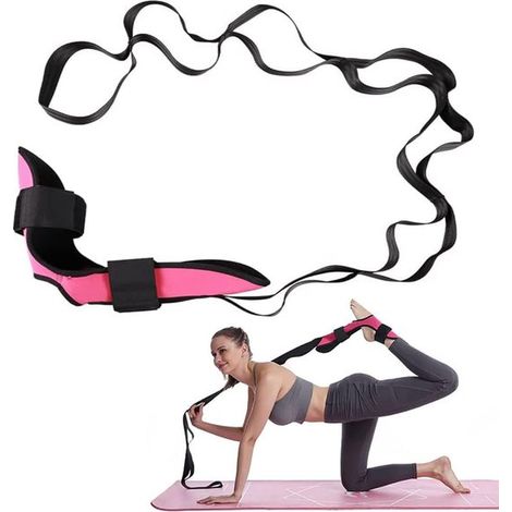 Bande de résistance élastique – Rose – Yoga et physiothérapie – Ajustable – Sport à domicile (1/5)