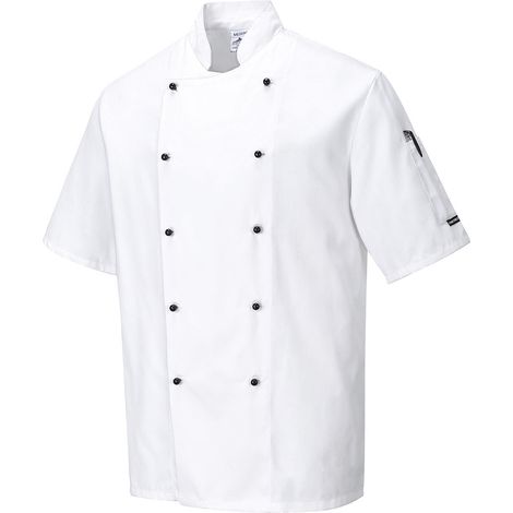Veste cuisine Kent couleur : Blanc taille L - PORTWEST