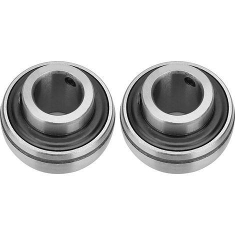 2 inserti per cuscinetti a sfera in acciaio 25x52x34,1mm/0,98x2,05x1,34in (UC205)-Crezuo