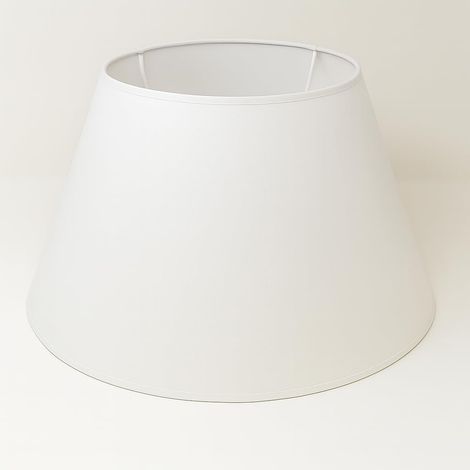 1 Abat-jour Conique 40cm Tissu Coton Doublure PVC Blanc Pour Lampe De Table Lampadaire Salon