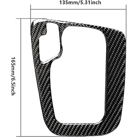 Cadre de panneau de changement de vitesse compatible avec BMW Série 3 E46 1998-2005, fibre de carbone (1/3)
