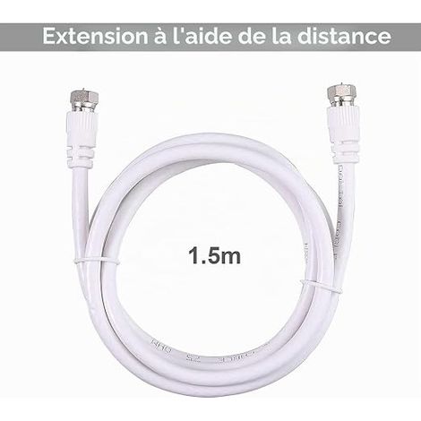15 m RG6 Coaxial Cable, TV Antenna Cable, F Connectors