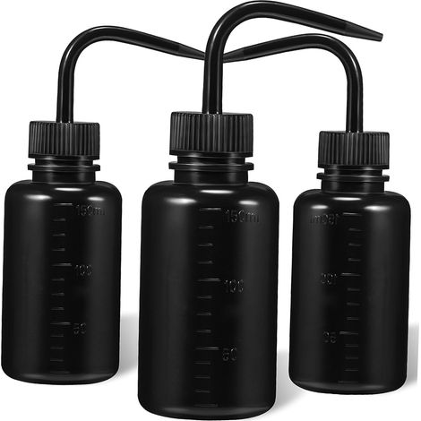 Lot de 3 flacons souples en plastique de 150 ml pour le nettoyage et l'arrosage. Flacons souples pour shampoing et plantes. (1/5)