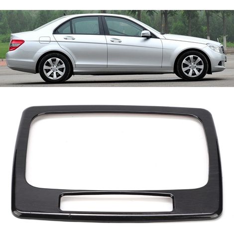 Garniture de cadre de levier de vitesse pour Mercedes-Benz Classe C W204 (2007-2013), aspect bois noir. (1/5)