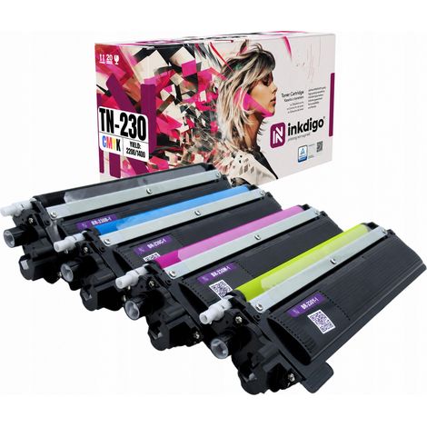 Tóner Inkdigo TN230 compatible con Brother DCP-9010CN HL-3040CN MFC-9120CN con certificación TÜV. (1/5)