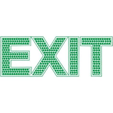 Autocollant mural lumineux SORTIE - Signalétique de sécurité pour porte et portail d'urgence (6,5 x 19 cm)-Green (1/3)