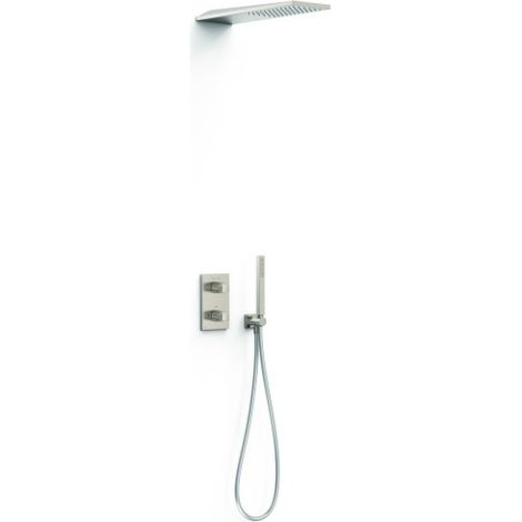 Kit robinet thermostatique encastré 2 voies pour douche Therm-box Acier - TRES 21135005AC