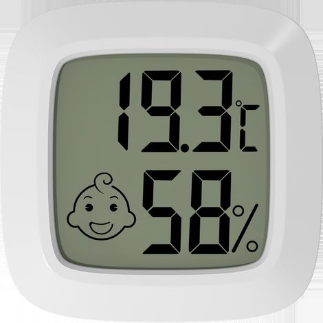 1pc Thermomètre Intérieur,Petit Thermomètre Hygromètre Digital à Haute Précision,Moniteur de Température et Humidimètre Indicateur Niveau de Confort pour Bureau,Chambre de bébé Vestiaire (1/5)