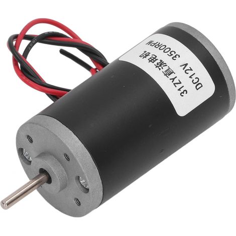 Moteur électrique DC 12V 3500 tr/min, rotation horaire anti-horaire, engrenages laiton aluminium, pour chauffage éclairage, moteur ventilation réglable (1/5)