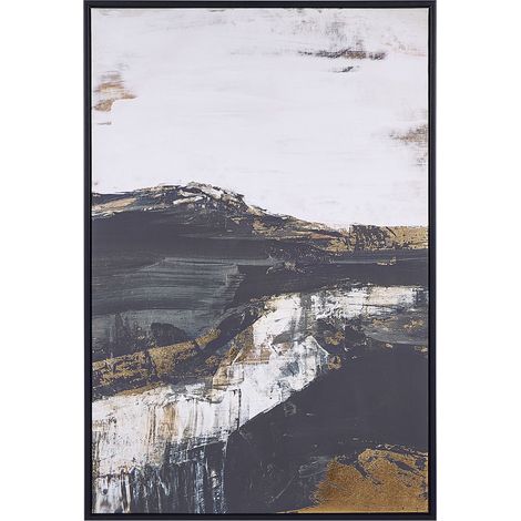 Canvas STATTE Abstraktes Muster 63 x 93 cm Schwarz