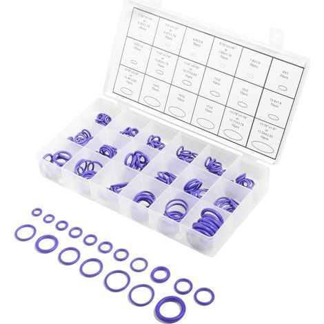 270PCS Joint Climatisation Voiture,Joint Torique Caoutchouc,Joint Torique,Joints Toriques,Joint de Tuyau en Caoutchouc,Convient pour la Réparation des Conduits de Climatisation Automobile