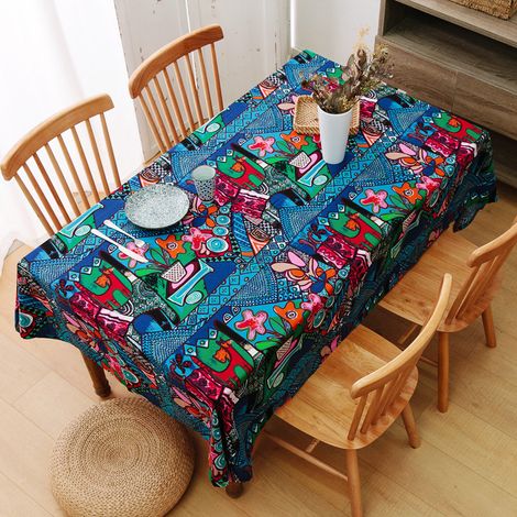 BEBUSINGOTO Strapazierfähige Vinyl-Tischdecke für Küchen-Esstisch, waschbare PVC-Tischdecke für rechteckige Tische, 120 x 120 cm