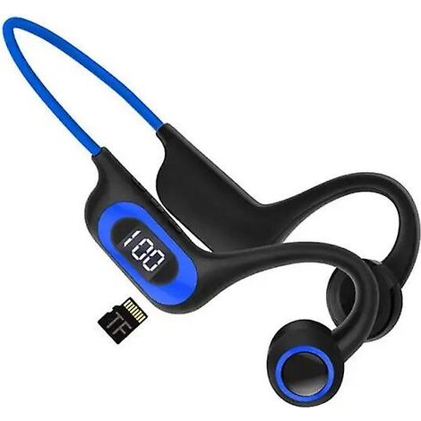 Bone Conduction Headphones Wireless Bluetooth Waterproof Sports Headphones Noise Cancelling Headset Blue (1/5)