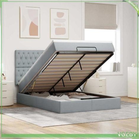 Cadre de lit ottoman - 3314093 - 140x200 cm - Rangement hydraulique - Matelas ressorts ensachés (1/5)