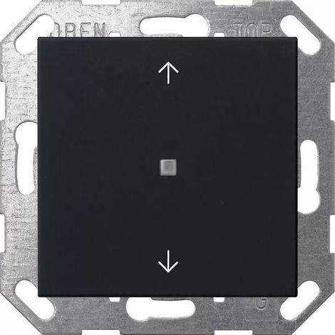 Gira Taster Wippe 1f Pfeile OneKNX System 55 Schwarz m [5172005], 5172 005