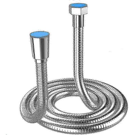 Flexible de douche chromé anti-éclatement - Longueur : 5 m - Taille universelle (1/5)