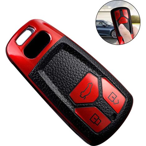 Coque De Télécommande Pour Voiture - Fibre De Carbone - Compatible Avec Audi A4L A5 Q5L Q7 - 1 Pièce (1/5)
