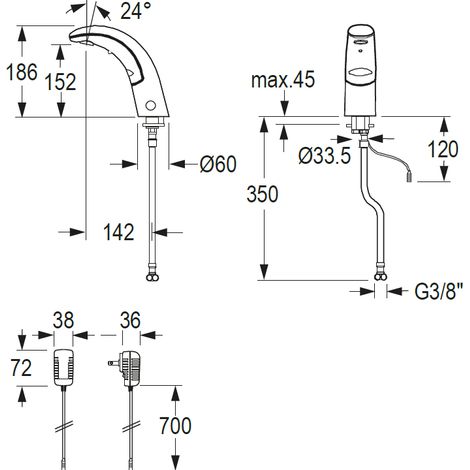 iQ Standarm.elek.A20,IR,Click NetzAP,o.Misch.o.AblG.chrom