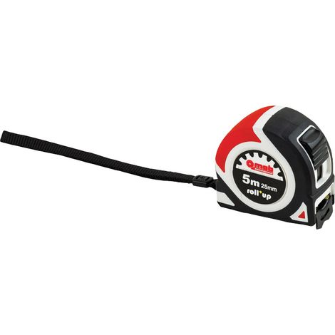 Mob Outillage – Mètre déroulant 3m x 16mm – Boîtier ABS bi-matière antichoc – Ruban acier allié 65Mn anti-abrasion – Précision classe II 0,5 mm/m - 3mx16mm