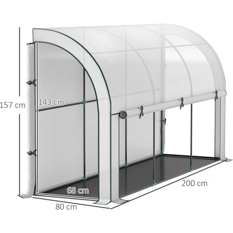 Serre avec porte enroulable, serre d'hiver en acier avec film protecteur, serre chaude pour balcon, jardin, serre à tomates avec protection UV 300 x 80 x 157 cm. Serre pour tomates, légumes, fleurs, p