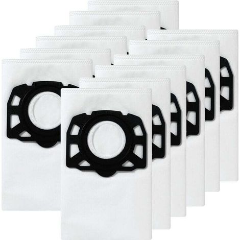 Sacs d'aspirateur compatibles pour aspirateur Karcher WD4 WD5 MV4 MV5 MV6 WD5 Premium WD6, pièces et accessoires - lot de 12 (1/4)