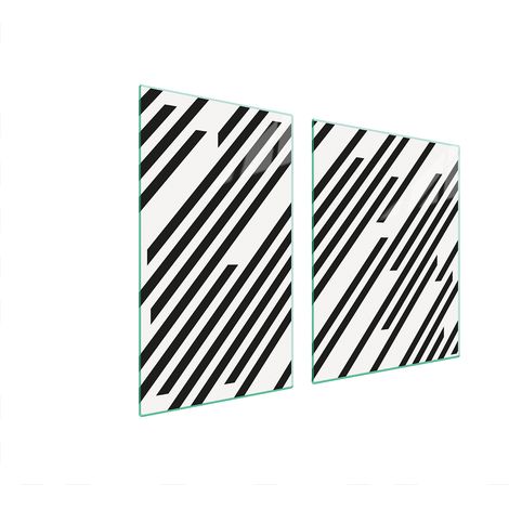 Glasplatte und Schneidebrett 100x52 Streifen (1/5)