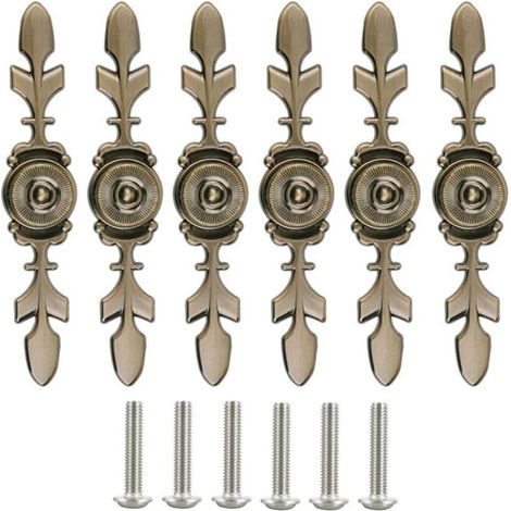bouton commode 6 Pièces Boutons de Porte Bouton de Tiroir Poignee de Meuble Vintage Poignées de Placard Bouton de Porte Vintage Boutons de Poignée,P (1/4)
