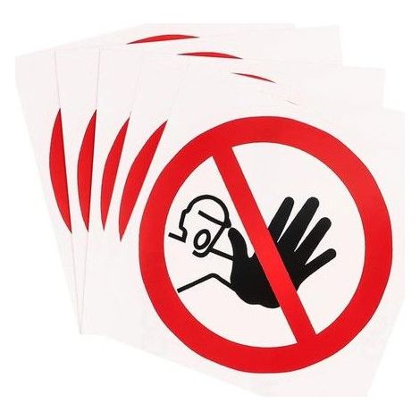Autocollants de signalisation - ARTIBETTER - Lot de 5 pièces - Vinyle auto-adhésif - Dimensions 10x10 cm (1/5)