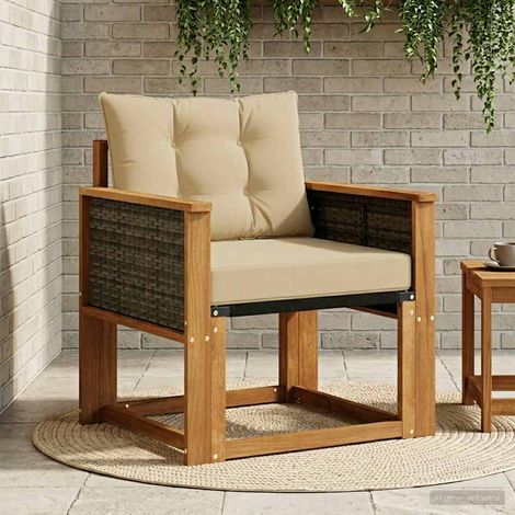 Teenpull – Outdoor Mittelsofa Massivholz Akazie Natur (1/5)
