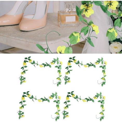 Set mit 4 dekorativen künstlichen Rosen zum Selbermachen in leuchtenden Farben, für Hochzeiten, Partys oder als Heimdekoration. (1/5)