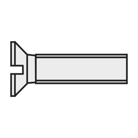 VIS À TÊTE FRAISÉE TOOLCRAFT 839955 10 PC(S) M3 20 MM TÊTE FRAISÉE PLAT PLASTIQUE, POLYAMIDE DIN 963 (1/2)