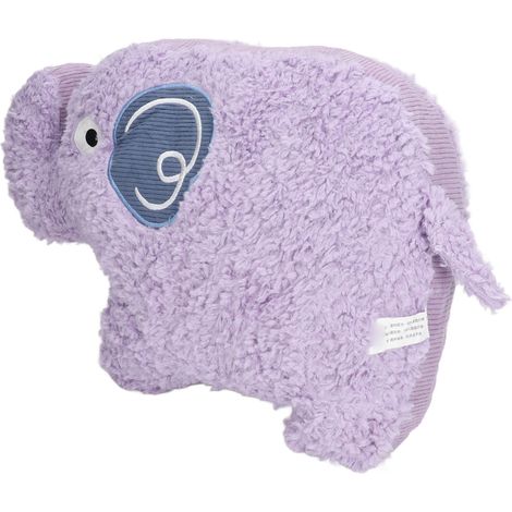 Coussin éléphant violet dessin animé 45 cm, peluche douce et hypoallergénique, idéale pour la maison, le bureau ou la chambre. (1/5)