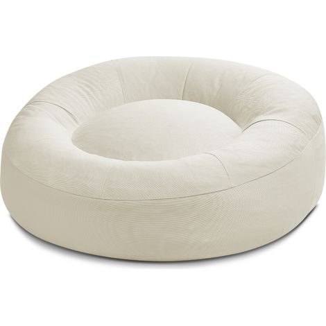 BOBOCHIC - Pouf extérieur avec bâche de protection ELOANE Beige (1/5)