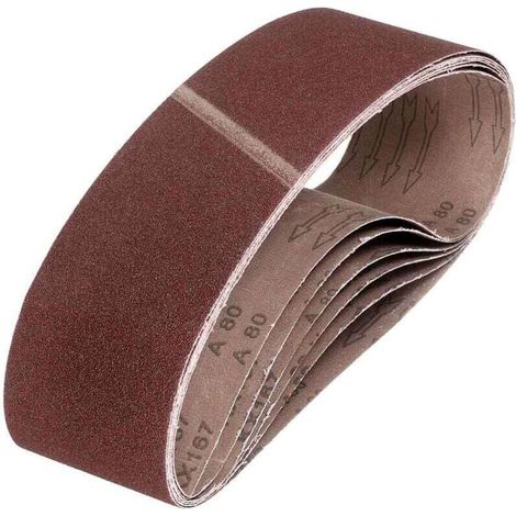 6 bandes ponçage 457x76mm grain 120 - Pour ponceuse à bande - Usage professionnel intensif