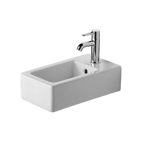 Duravit Vero lavamanos de 25 cm, con rebosadero, con banco para