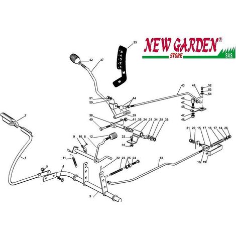 Esploso comando freno cambio trattorino rasaerba 72cm XF130 CASTELGARDEN 2012-13 23 MOLLA FRENO