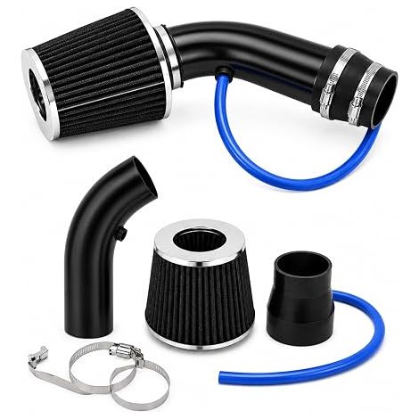 Admission d'air froid filtre Noir Kit Admission Direct Filtre Tuyau Diamètre 76mm Système D'admission D'air en de avec Tuyau (1/5)