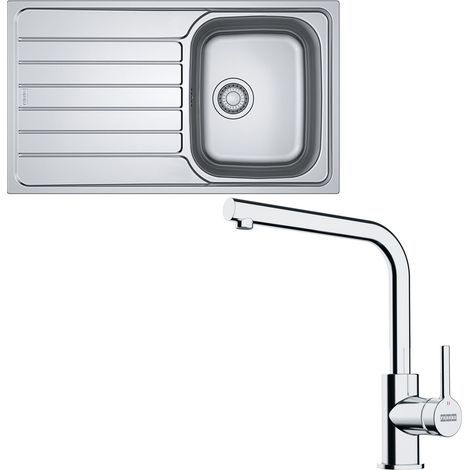 Pack évier Spark en inox 860 x 500 x 160 mm + mitigeur Lina L - Franke (1/5)