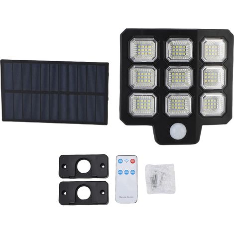 Ortviai Applique Solaire Extérieure avec Capteur de Mouvement PIR, 270°, 3000 lm, IP65 (1/5)