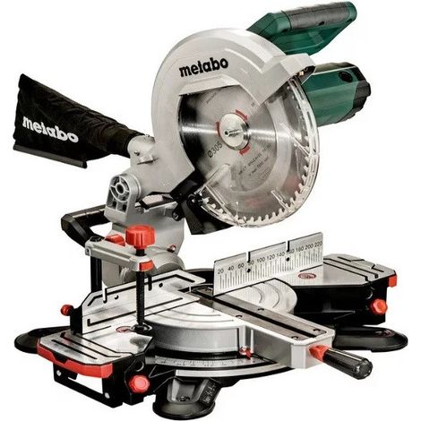 Metabo – Scie à onglets 1600W – Lame 305x30 mm – Profondeur de coupe 102 mm – Vitesse 3700 tr/min – Pour bois dur et teck