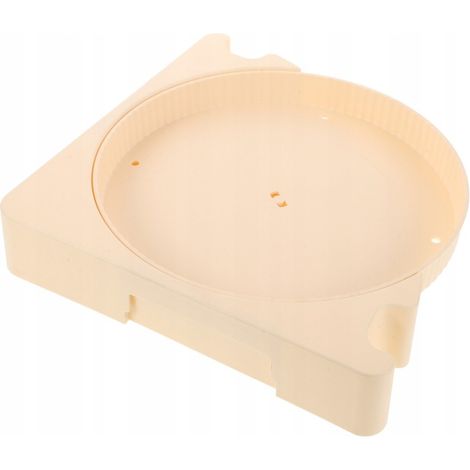 Mensola angolare girevole beige da parete per riporre e organizzare oggetti in bagno (non è necessaria la foratura).