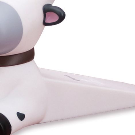 Cale-porte décorative en forme d'animal mignon, sans perçage, pour la maison ou le bureau, vache blanche (1/5)