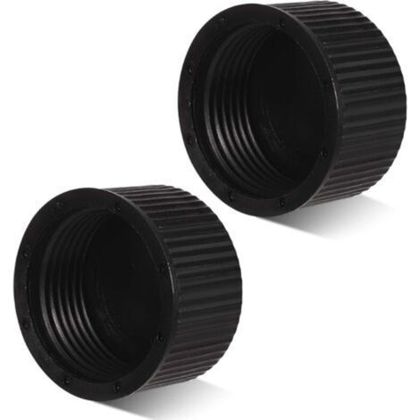 Bouchon de vidange pour filtre à sable, 2 pièces, avec 2 joints d'étanchéité, en plastique, pour filtre de piscine Hayward, spa (noir)