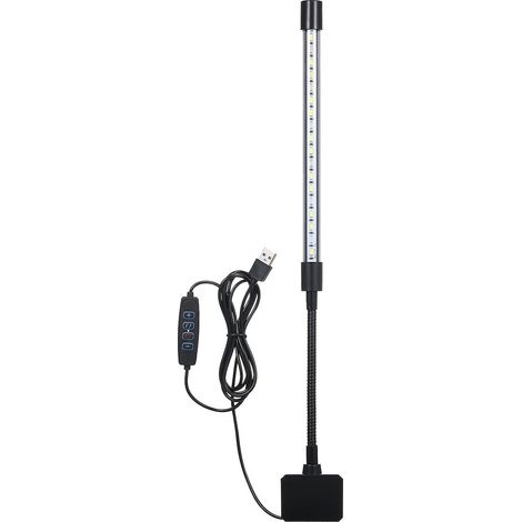 DC 5V 7W 18 LED Aquariumleuchte mit Klemme für Fischgläser, USB-betrieben, 3 Lichtfarben