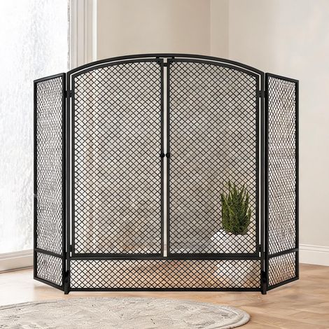 Cheminée électrique réglable de 76,2 à 94 cm pliable en métal (1/5)