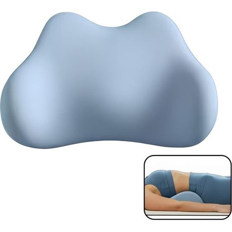 Coussin lombaire - AVIZAR - Ergonomique Confort - Tissu nylon respirant - Universel - Bleu (1/4)
