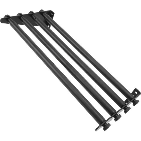 Rack stockage rétractable barre serviettes – Support mural multifonction acier carbone maison salle bain cuisine, rangement (1/5)