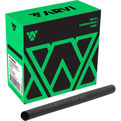 Boite De 5m De Gaine Thermorétractable Diamètre 18/9mm - Noir - Restreint 2:1 - Paroi Fine - Arvi Tpac-18.0-pt (1/3)