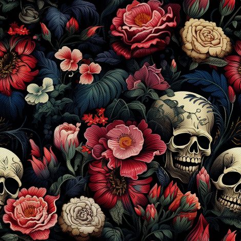 Tela Oxford decorativa para exteriores - Motivo de calavera I DX4574 (1/5)