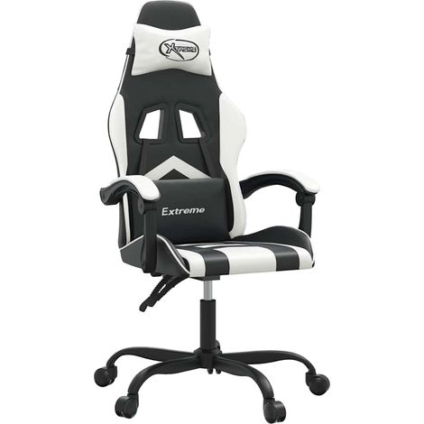 Maison Exclusive - Sedia da Gaming Nero e Bianco in Similpelle (1/5)